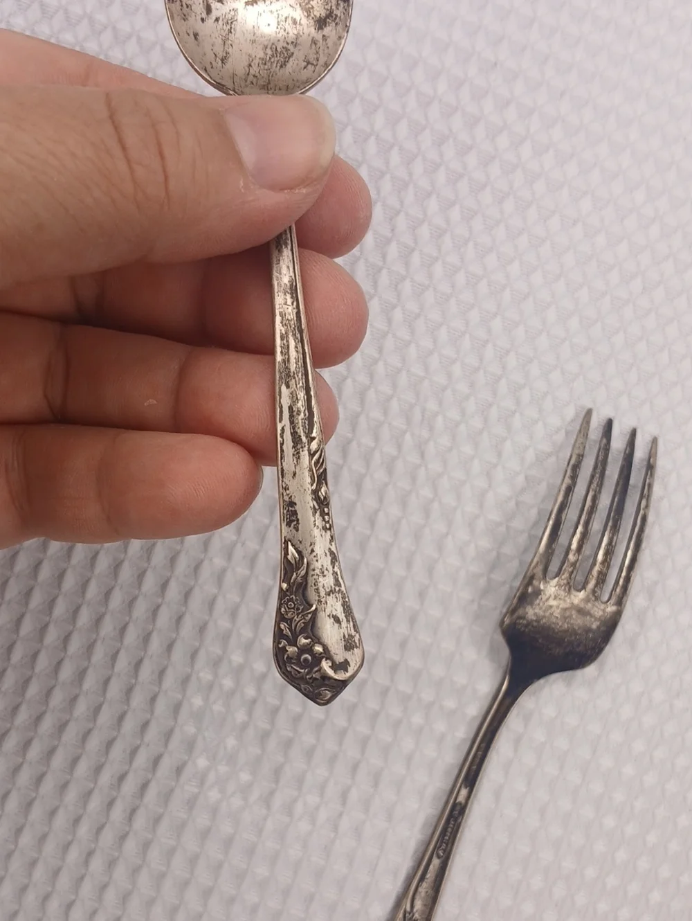 Vintage Oneida Engagement Sterling Silver Small Fork & Spoon Set OFFERS WELCOME!